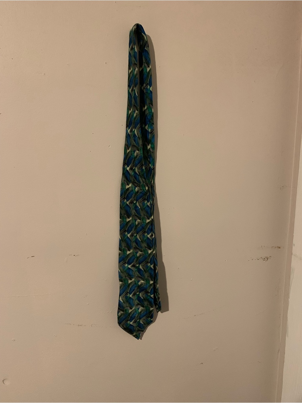 J. Garcia Green & Blue Geometric Silk Tie
